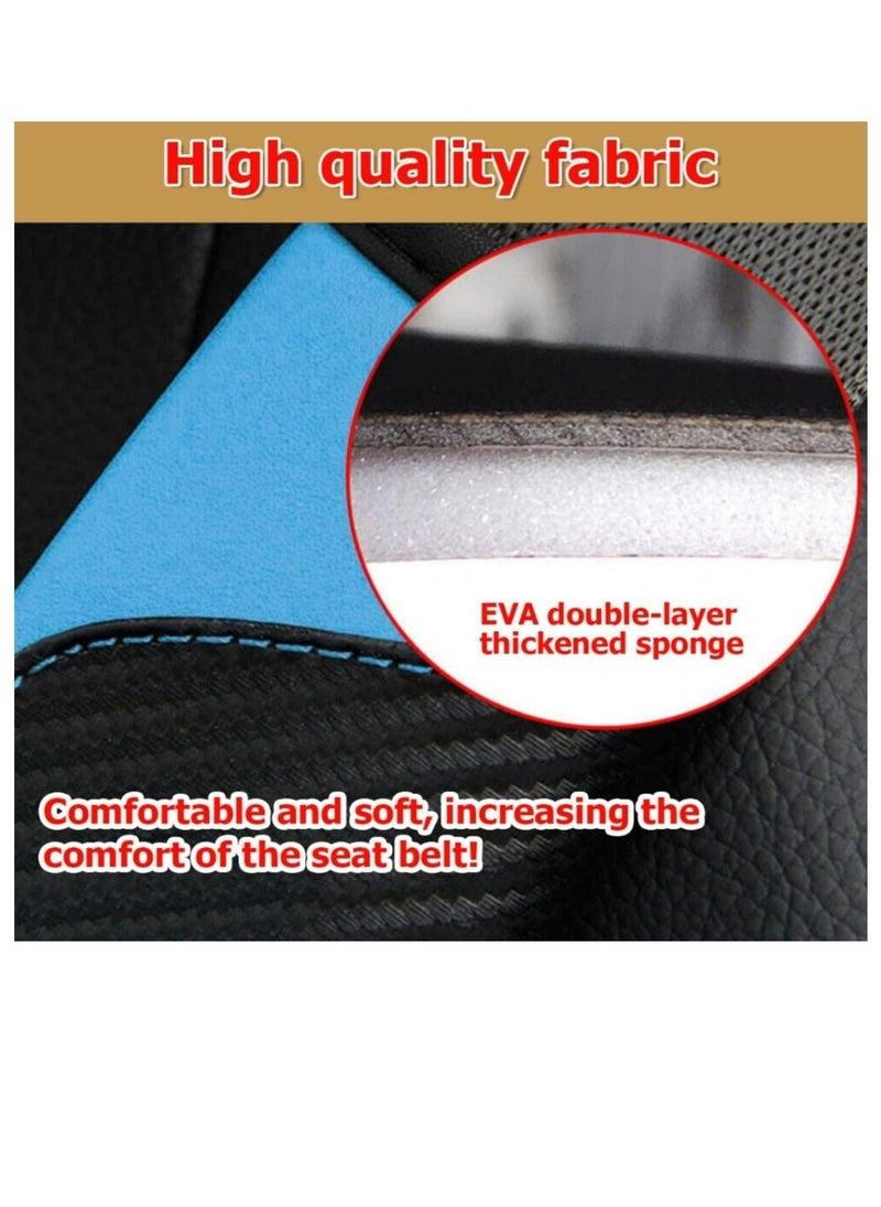 1-Pack Car Seat Belt Cover, Carbon Fiber Safety Seatbelt Shoulder Strap Covers, Breathable Leather Soft Harness Pad Protect Your Neck and Shoulder Compatible with Cars - Image 4